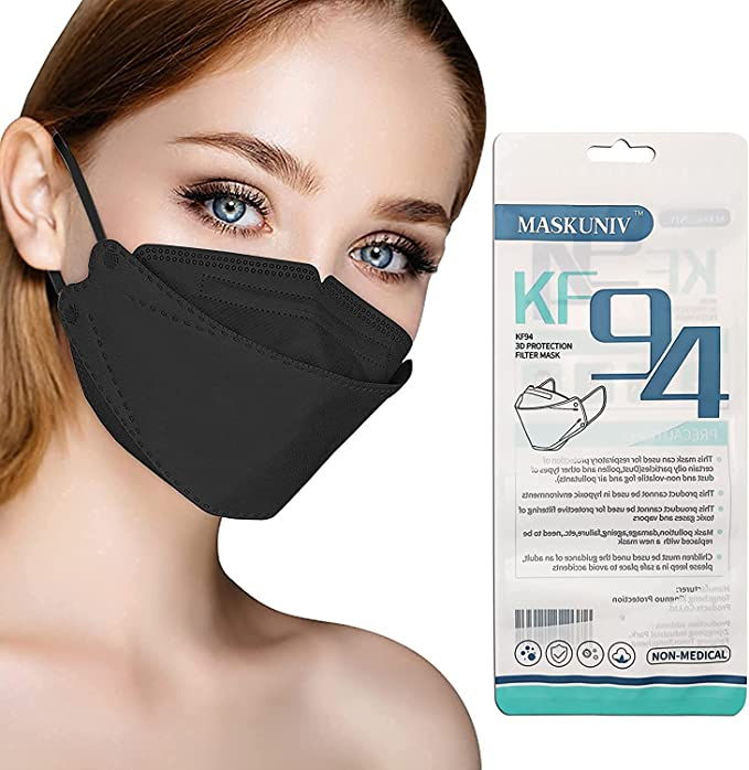 KF94 Adult Protective Face Shield 3D Face Safety Dust Mask 4 Layer Disposable Mask for Daily Protection